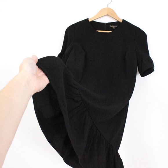 *Dalia Black Dress with Ruffle Hem - Picture 5 of 7